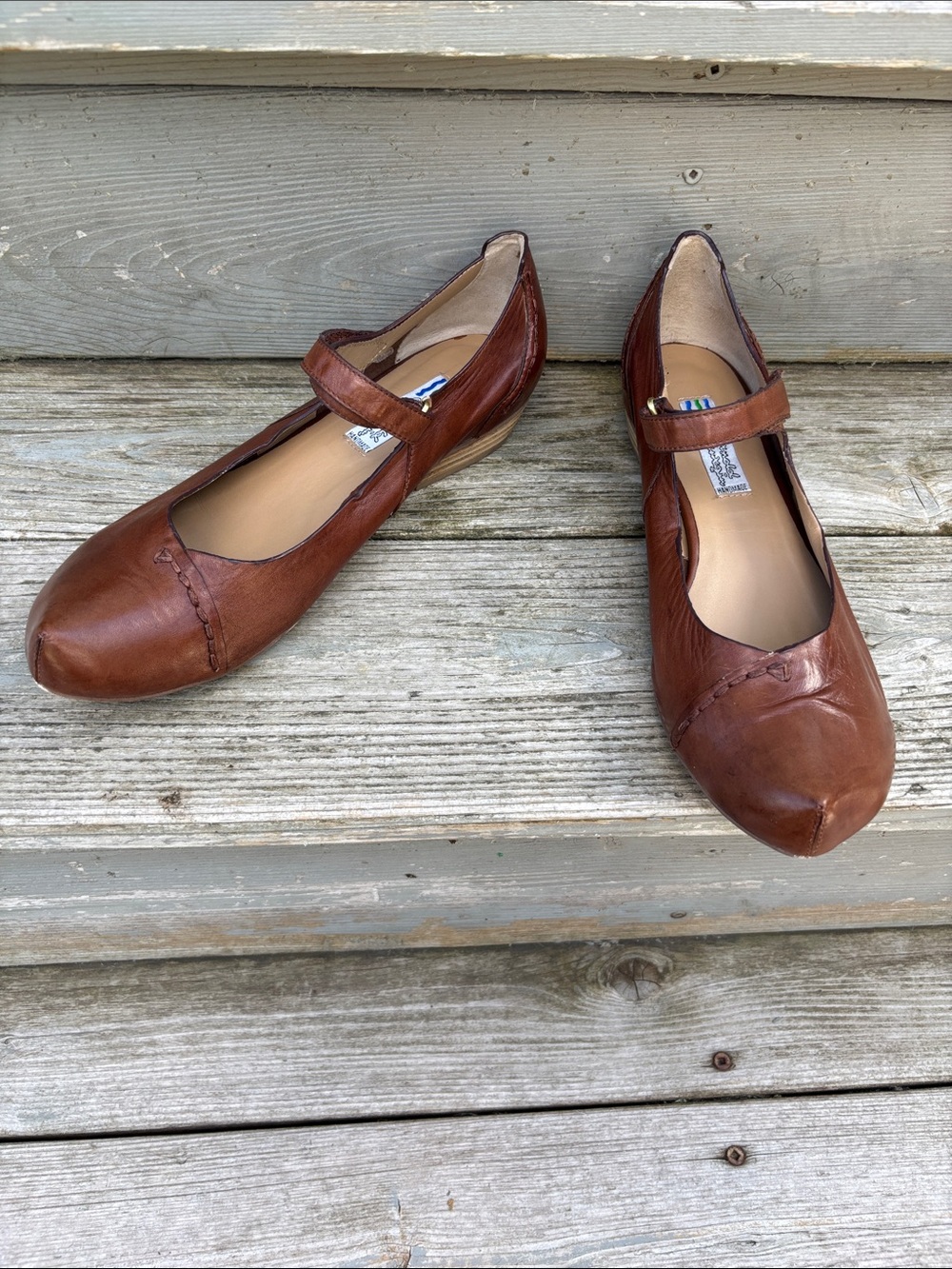 Arnold Churgin Caramel Handmade Leather Shoes Sz 41
